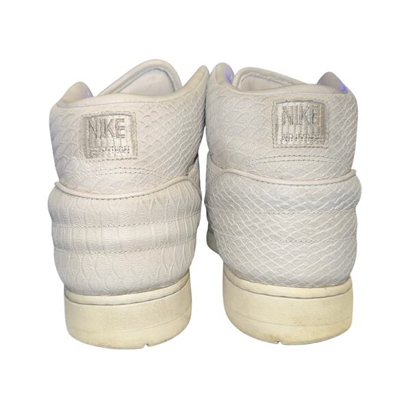Nike Air Python High Top Sneakers Men's Sz 13 White Snake Embossed Leather Shoes - Picture 4 of 7